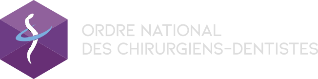 Logo de l'ordre national des chirurgiens dentistes écritures blanches